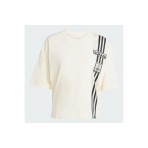 Adidas Originals Adibreak Γυναικείο Cropped Κοντομάνικο T-Shirt Εκρού, Μαύρο