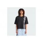 Adidas Originals Adibreak Γυναικείο Cropped Κοντομάνικο T-Shirt Μαύρο, Λευκό