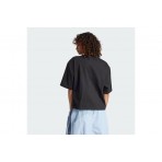 Adidas Originals Adibreak Γυναικείο Cropped Κοντομάνικο T-Shirt Μαύρο, Λευκό