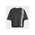 Adidas Originals Adibreak Γυναικείο Cropped Κοντομάνικο T-Shirt Μαύρο, Λευκό
