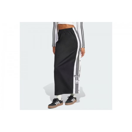 Adidas Originals Adicolor Adibreak Γυναικεία Maxi Φούστα Μαύρη, Λευκή