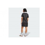 Adidas Originals Adicolor Jacquard Γυναικείο Μίνι Φόρεμα Μαύρο, Λευκό