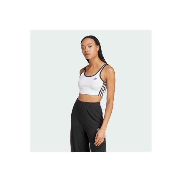 Adidas Originals Adicolor 3-Stripes Crop Top Αμάνικο Γυναικείο (JD4613)
