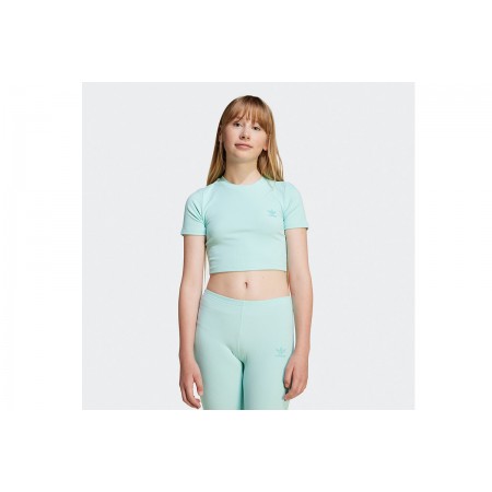 Adidas Originals Παιδικό Κοντομάνικο Crop Top T-Shirt Άκουα