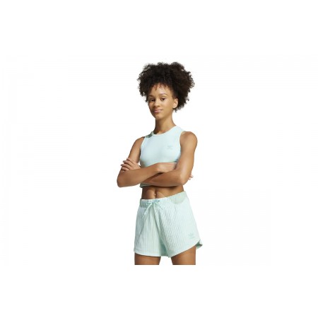 Adidas Originals Rib Παιδική Αμάνικη Crop Top Μπλούζα Άκουα
