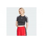 Adidas Originals Snakeskin Γυναικεία Κοντομάνικη Crop Top Μπλούζα