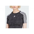 Adidas Originals Snakeskin Γυναικεία Κοντομάνικη Crop Top Μπλούζα
