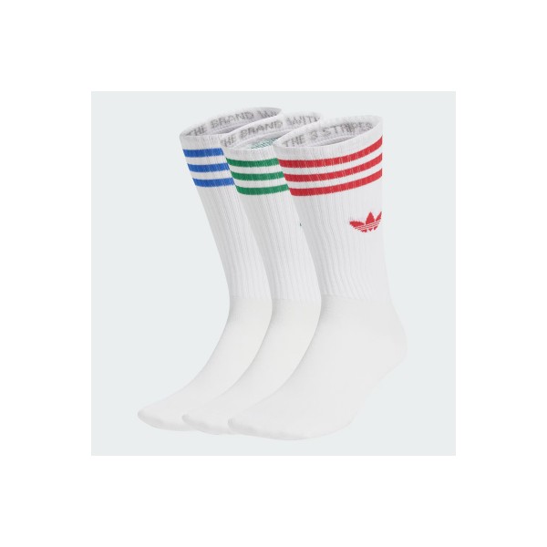 Adidas Originals Solid Crew Kάλτσες Ψηλές 3 Ζευγάρια (JJ1984)