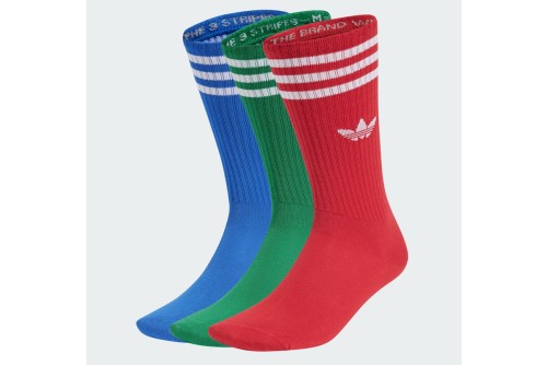 Adidas Originals Solid Crew Κάλτσες Ψηλές 3 Ζευγάρια (JJ1985)