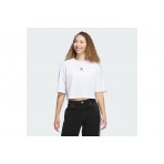 Adidas Originals Essentials Γυναικείο Κοντομάνικο Crop T-Shirt Λευκό