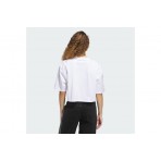 Adidas Originals Essentials Γυναικείο Κοντομάνικο Crop T-Shirt Λευκό