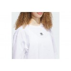Adidas Originals Essentials Γυναικείο Κοντομάνικο Crop T-Shirt Λευκό