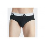 Adidas Performance Active Flex Cotton Ανδρικά Εσώρουχα Σλιπ Μαύρα, Λευκά 3 Τεμάχια