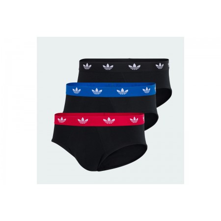 Adidas Originals Brief Ανδρικά Εσώρουχα Σλιπ Μαύρα 3 Τεμάχια