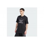 Adidas Adicolor Outline Trefoil Ανδρική Κοντομάνικη Μπλούζα Μαύρη
