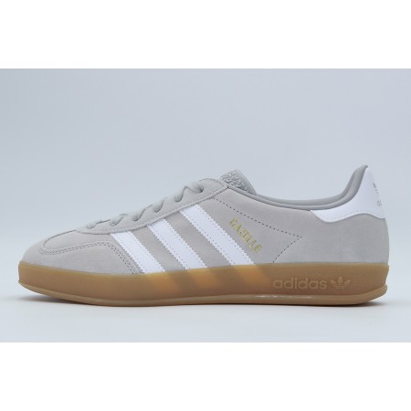 Adidas Originals Gazelle Indoor Unisex Sneakers Γκρι, Λευκά, Καφέ