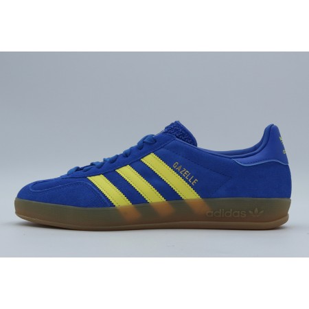 Adidas Originals Gazelle Indoor Unisex Sneakers Μπλε, Κίτρινα, Καφέ