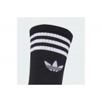 Adidas Originals 3-Stripes Ψηλές Κάλτσες Μαύρες 3 Ζευγάρια
