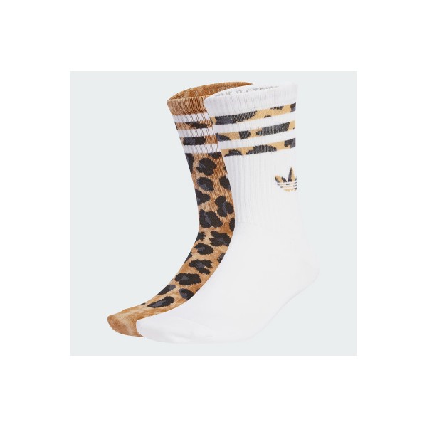 Adidas Originals Leopard Kάλτσες Ψηλές 2 Ζευγάρια (JV7855)