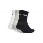 Adidas Performance Linear Παιδικές Ψηλές Κάλτσες 3 Ζευγάρια Λευκές, Γκρι, Μαύρες