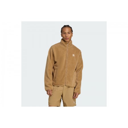 Adidas Originals Trefoil Essentials Ανδρική Fleece Ζακέτα Κάμελ