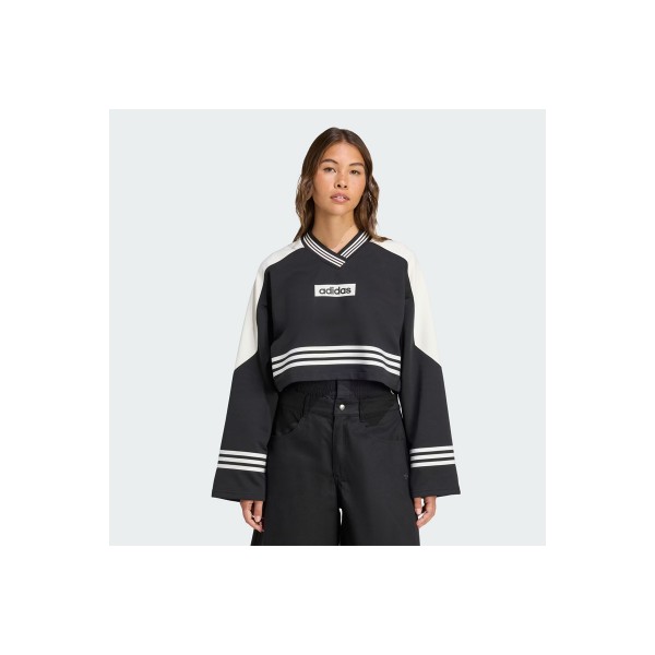 Adidas Originals Blocking Cropped Μπλούζα Με V Γυναικεία (JW7273)