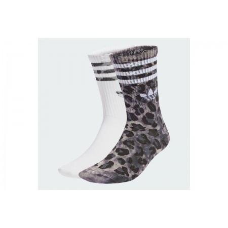 Adidas Originals Leopard Crew Kάλτσες Ψηλές 2 Ζευγάρια 