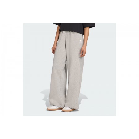 Adidas Originals Essentials Wide Leg Fleece Γυναικείο Παντελόνι Φόρμας Γκρι