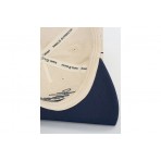 Karl Kani Cursive Varsity Pinstripe Καπέλο Strapback Μπεζ, Μπλε Σκούρο