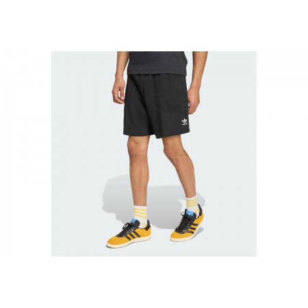 Adidas Originals Trefoil Essentials Waffle Ανδρική Αθλητική Βερμούδα Μαύρη