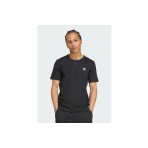 Adidas Originals Trefoil Essentials Waffle Ανδρικό Κοντομάνικο T-Shirt Μαύρο