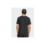 Adidas Originals Trefoil Essentials Waffle Ανδρικό Κοντομάνικο T-Shirt Μαύρο