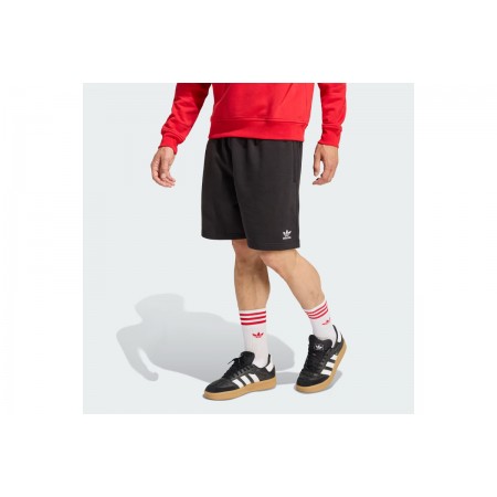 Adidas Originals Trefoil Essentials Fleece Ανδρική Αθλητική Βερμούδα Μαύρη