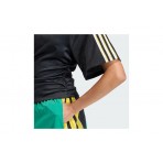 Adidas Originals Rouched Football Jersey Γυναικείο Κοντομάνικο T-Shirt Μαύρο, Κίτρινο, Εκρού