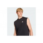 Adidas Originals Trefoil Essentials Ανδρική Αμάνικη Μπλούζα Μαύρη