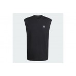Adidas Originals Trefoil Essentials Ανδρική Αμάνικη Μπλούζα Μαύρη