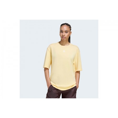 Adidas Originals Essentials Boyfriend Γυναικείο Κοντομάνικο T-Shirt Κίτρινο