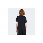 Adidas Originals Trefoil Boxy Γυναικείο Κοντομάνικο T-Shirt Μαύρο, Λευκό
