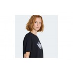 Adidas Originals Trefoil Boxy Γυναικείο Κοντομάνικο T-Shirt Μαύρο, Λευκό