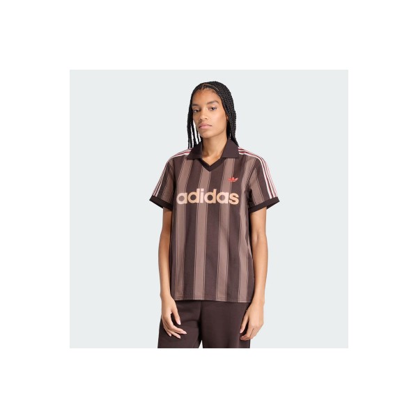 Adidas Originals Twill Football Jersey V-Neck T-Shirt Γυναικείο (KD5450)
