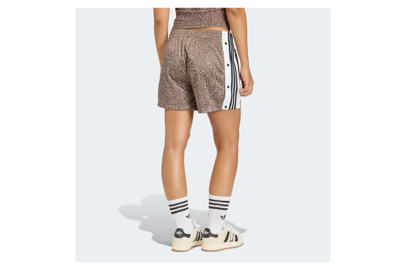 Adidas Originals Allover Print Adibreak Γυναικείο Αθλητικό Σορτς Καφέ, Λευκό, Μαύρο