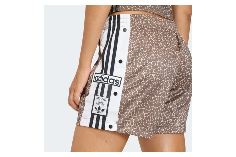 Adidas Originals Allover Print Adibreak Γυναικείο Αθλητικό Σορτς Καφέ, Λευκό, Μαύρο
