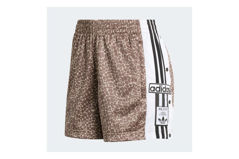 Adidas Originals Allover Print Adibreak Γυναικείο Αθλητικό Σορτς Καφέ, Λευκό, Μαύρο