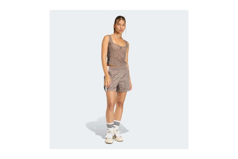 Adidas Originals Allover Print Adibreak Γυναικείο Αθλητικό Σορτς Καφέ, Λευκό, Μαύρο