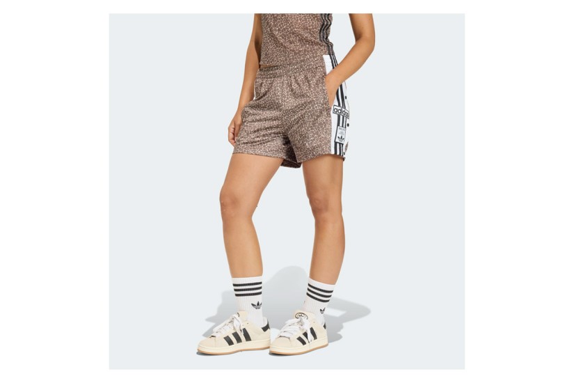 Adidas Originals Allover Print Adibreak Γυναικείο Αθλητικό Σορτς Καφέ, Λευκό, Μαύρο