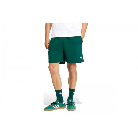 Adidas Originals Trefoil Essentials Fleece Ανδρική Αθλητική Βερμούδα Πράσινη