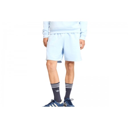 Adidas Originals Trefoil Essentials Fleece Ανδρική Αθλητική Βερμούδα Σιέλ