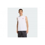 Adidas Originals Trefoil Essentials Ανδρική Αμάνικη Μπλούζα Λευκή