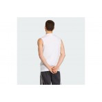 Adidas Originals Trefoil Essentials Ανδρική Αμάνικη Μπλούζα Λευκή