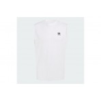Adidas Originals Trefoil Essentials Ανδρική Αμάνικη Μπλούζα Λευκή